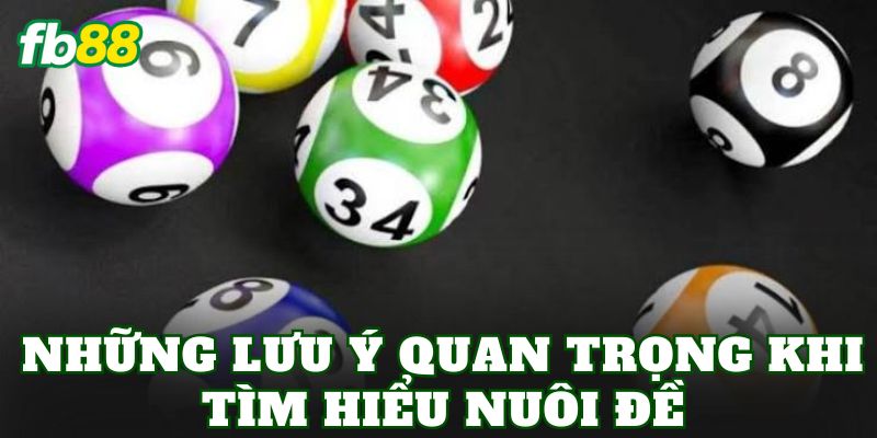 Những lưu ý quan trọng khi tìm hiểu nuôi đề