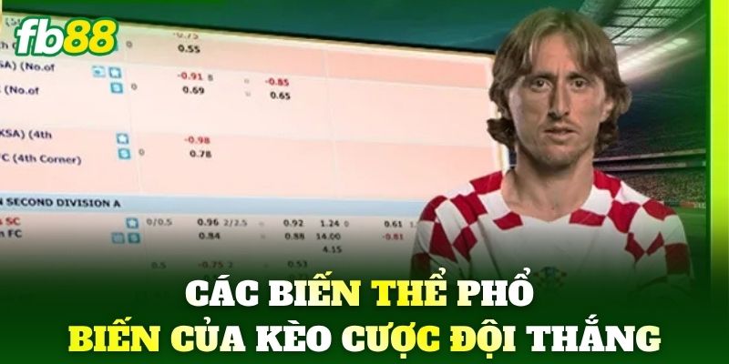 Các biến thể phổ biến của Kèo Cược Đội Thắng